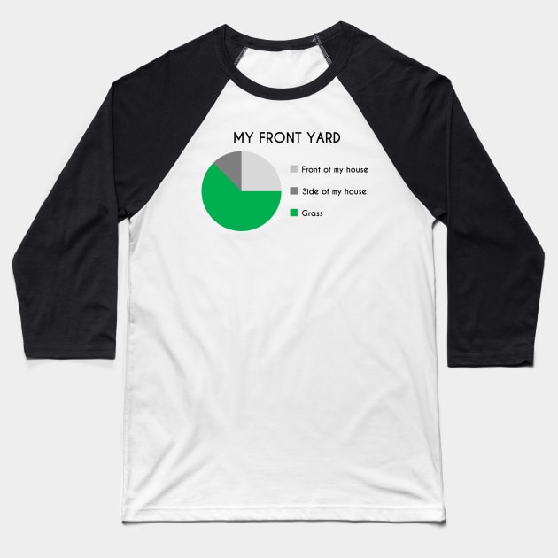 My Front Yard Pie Chart Baseball T-Shirt by inotyler